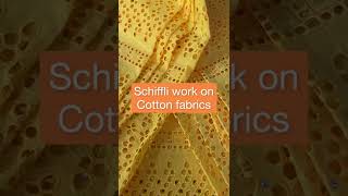 DOERAA'S Schiffli work on cotton fabric.