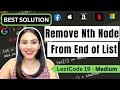 Remove Nth Node From End of List - LeetCode 19 - Python (Iterative and Recursive!)