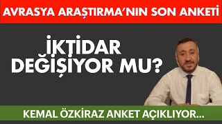 Avrasya Araştırma'nın Son Anketi / İktidar Değişiyor mu? Kemal ÖZKİRAZ Anket Sunumu