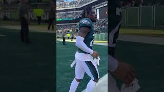 A.J. Brown, Brandon Graham and More Eagles Leave the Field Following the WIN! #shorts