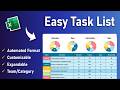 How to Build a Task List for Project or Activity Simple Dashboard #excelreporting