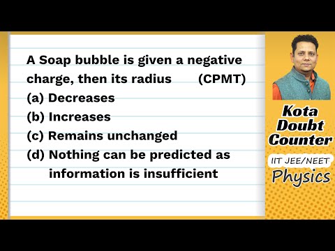 What is the effect on a soap bubble when some charge is given to it?