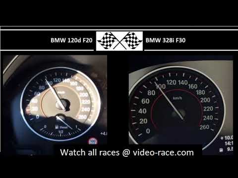 BMW 120d F20 VS. BMW 328i F30 - Acceleration 0-100km/h BMW 120d F20 VS. BMW 328i F30 - Acceleration 0-100km/h