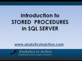 Stored Procedures in SQL Server
