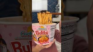 Eating Buldak carbonara! #buldakramen #buldak #carbonara #cupnoodle #instantramen #asmr