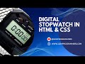 How to make a Stopwatch using HTML CSS and JavaScript | JS Projects #css #javascript #html#animation