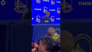 live[9:16] Kerr pregame says Draymond might travel with team; Klay has been helpful with advice