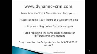 Dynamics CRM 4 - Postal Code Validation and Format Script