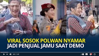 Viral Sosok Polwan Nyamar jadi Penjual Jamu saat Demo, Ketahuan Gegara Glowing dan Pakai Smartwatch