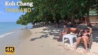 KOH CHANG - White Sand Beach - Walk - Thailand - 4K