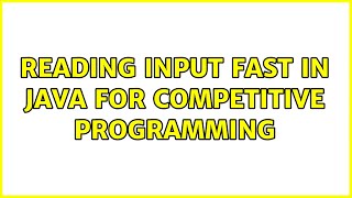 Reading input fast in Java for competitive programming