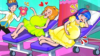 The Princesses Were Pregnant! Funny Pregnancy Situations! Hilarious Cartoon Animation