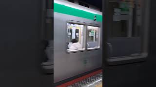 京都市営地下鉄九条駅を発車する竹田行き