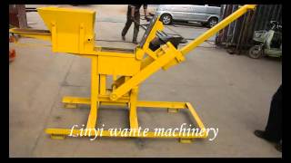 WT1-40 manual interlocking brick machine