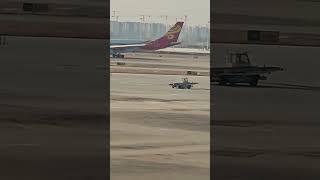 Jumbo jet plane is preparing for flying in Guangzhou china #airport#airchina #wondeeful #china