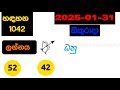 handahana 1042 2025.01.31 today lottery result අද හඳහන ලොතරැයි ප්‍රතිඵල nlb