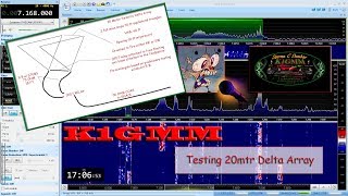 Ham Radio K1GMM Live Stream! Testing the New 20 mtr Delta Array!