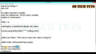 Static Variable in Java | Static Variable | Java Programming | Telugu