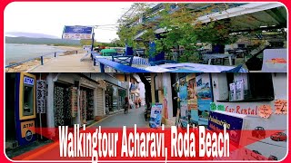 #Walking tour through Acharavi Town, Beach \u0026 Roda Beach |WarayinUk