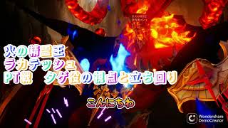 グランサガ　火の精霊王ラカテッシュ　タゲ役の視点と立ち回り