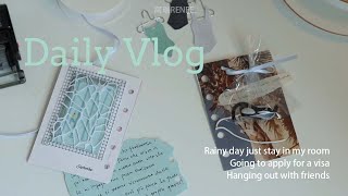 VLOG｜Cozying up in my room on a rainy day | M5 journal | Swimming pool!