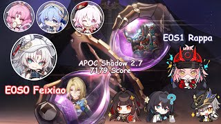 Apocalypse Shadow 2.7 E0S0 Feixiao and E0S1 Rappa | Honkai Star Rail 2,7