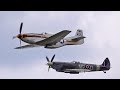 Spitfire & P-51D Mustang display | Sola Airshow 2024