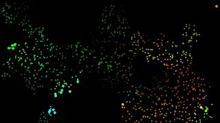 Rainbow Fireflies made with Python