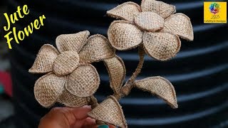 How to Make Jute Flower | DIY Rope Flower | Jute Craft Decoration Design