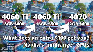 RTX 4060 Ti 8GB vs 4060 Ti 16GB vs 4070: The Ultimate Comparison in the Latest Games!!!
