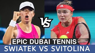 Iga Swiatek Intense Play Vs Elina Svitolina • Epic Dubai Full Highlights - Dubai Game Tennis Elbow 🔥