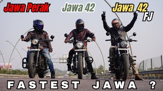 Jawa 42 FJ New vs Jawa 42 Old vs Jawa Perak Bobber Drag Race