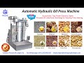 Automatic Hydraulic Oil Press Machine|Sesame Oil Press Machine|Oil Cold Press Machine|Oil Expeller