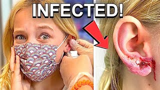 INFECTION DISASTER! I got a NEW Ear Piercing and THIS HAPPENED! *GROSS WARNING*