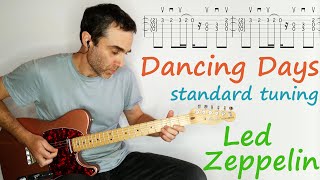 Dancing Days - standard tuning - Led Zeppelin - Guitar lesson / tutorial / cover with tab