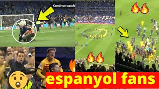 Barcelona title celebrations cut short as angry Espanyol fans storm pitch | espanyol fans