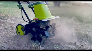 Electric Tiller for Gardening?? | It Grinds through...