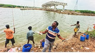 நாகூர் பிரியாணிக்கும் மைதா மாவுக்கும் மயங்கிய மீன்கள். Fish catching. #fish @nagoreashok