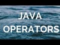 java operators (manohar academy)