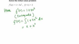 Calculus: Solving an initial value problem