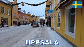 Uppsala - Virtual Walking Tour in 4K - December 2022 - Sweden