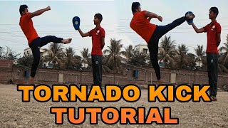 How to do 360 kick tutorial in Hindi || tornado kick || karate boy Aditya