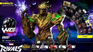 Gameplay No Marvel Rivals Peguei o GROOT e Acabei Com a Partida Toda