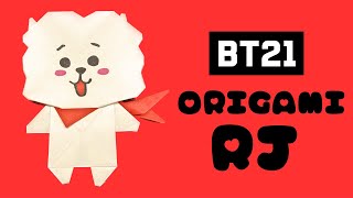 【BTS】I folded BT21 RJ with origami paper!