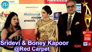 Sridevi & Boney Kapoor at SIIMA 2014 Awards Red Carpet