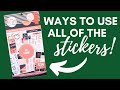 How to use ALL the Themed Stickers - Happy Planner Bold Blush BIG Sticker Book - Planner Tips