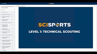 Introducing SciSports Courses | Level 1: Technical Scouting in Pro Football