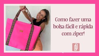 Como fazer uma bolsa com zíper! Fácil e rápido