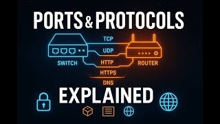 Ports & Protocols Explained 🔌 | TCP vs UDP, HTTP, HTTPS & DNS for Beginners
