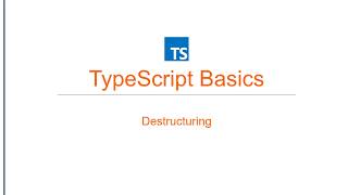 TypeScript Basics | 25 Destructuring